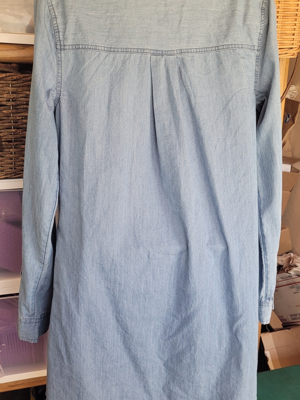 Old Navy Chambray Denim Button-Down Dress - Picture 4 of 5